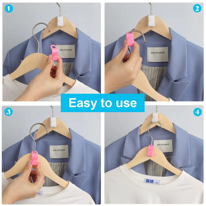 ✨ 100PCS Space-Saving Hanger Hooks – Maximize Your Closet Space in Seconds!