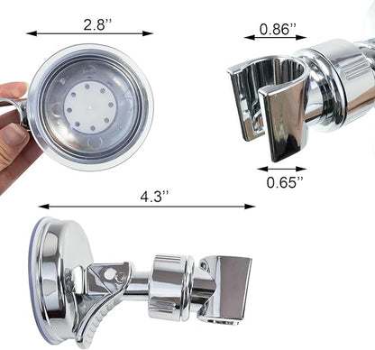 2 soportes ajustables para cabezal de ducha, soporte extraíble con ventosa para cabezal de ducha, sin taladro