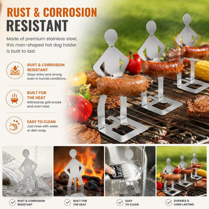 Funny Stainless Steel BBQ Sausage Holder