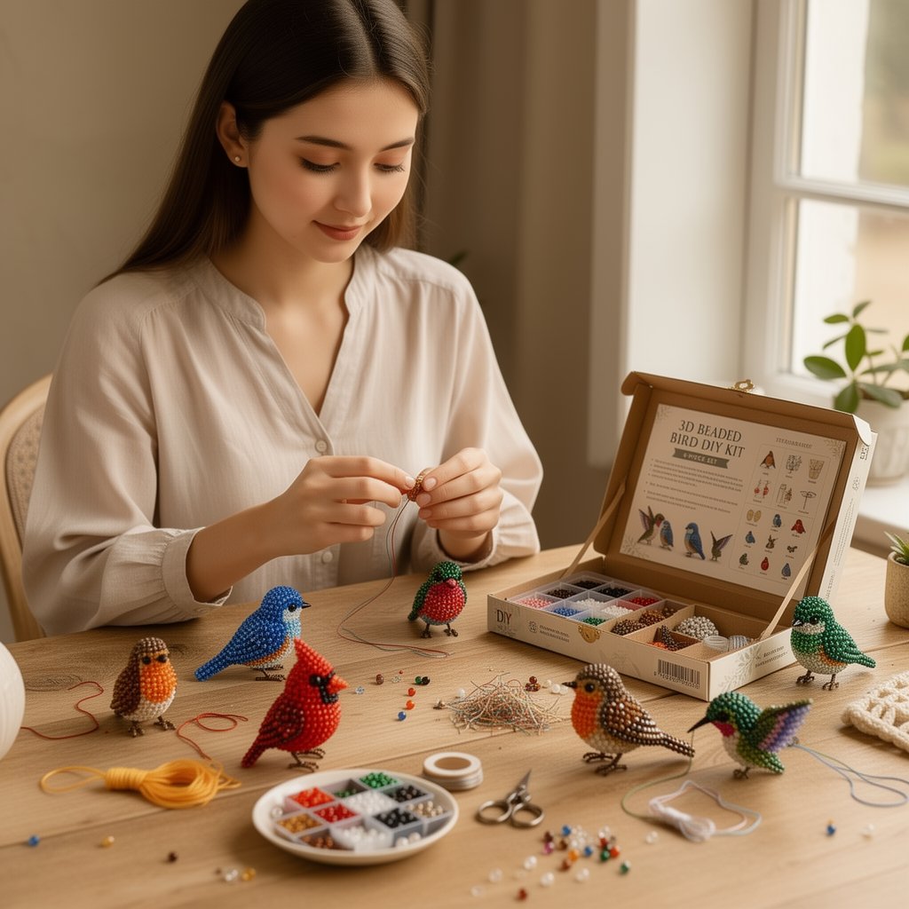 🔥🧵✨ Kit DIY de Animales con Cuentas 3D Pequeños (Producto sin terminar)