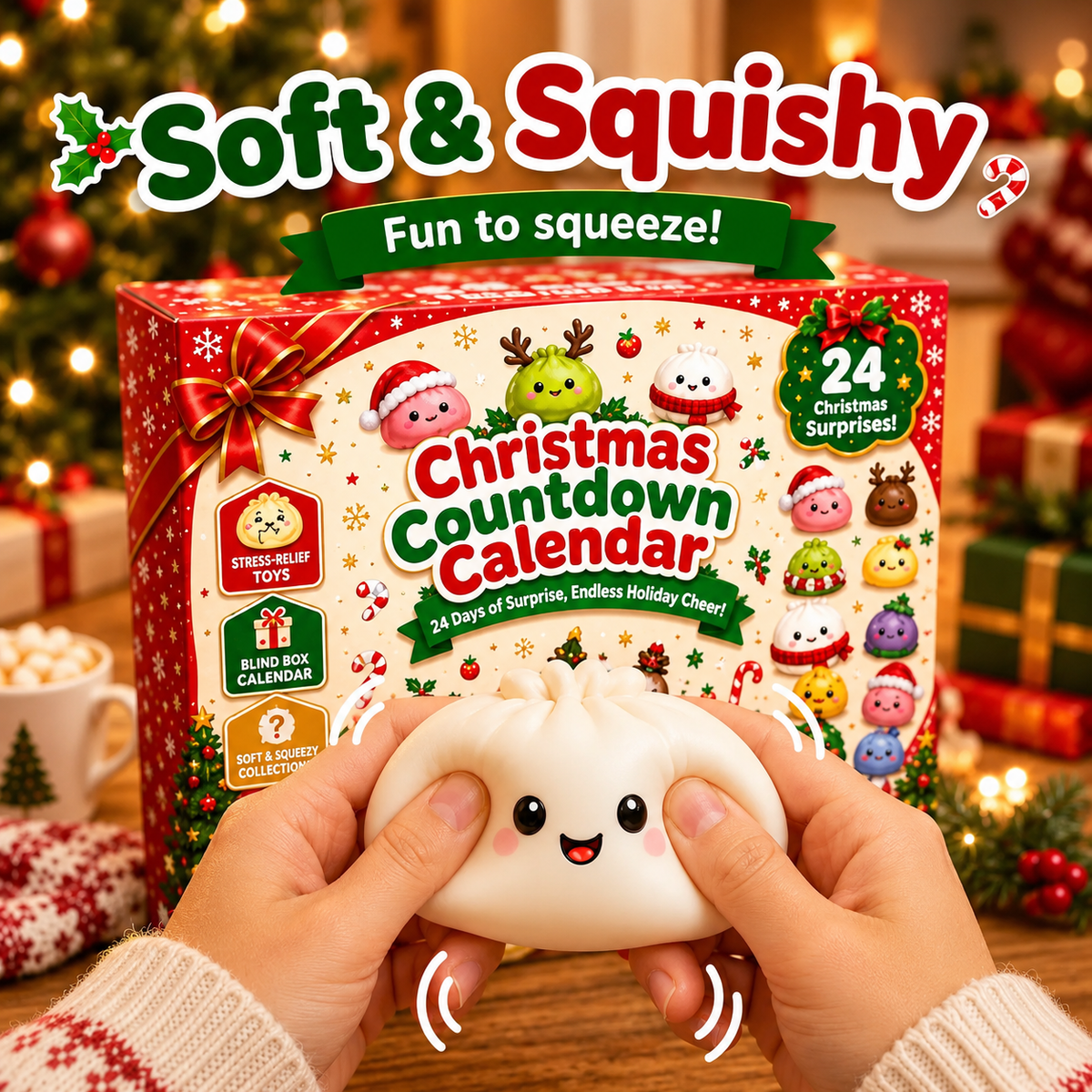 Christmas Squishy Advent Calendar 2026 Countdown Calendar 🎄