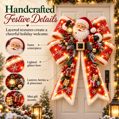 🎀🎄Big & Bright Holiday Bows – A Glowing Christmas Welcome