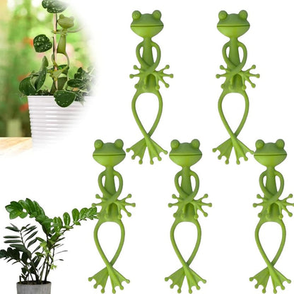 Soportes decorativos para plantas con forma de rana