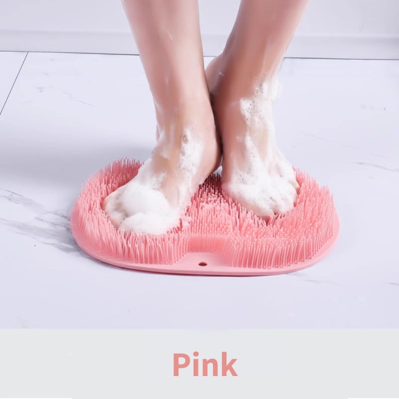 Alfombrilla de silicona para frotar pies en la ducha