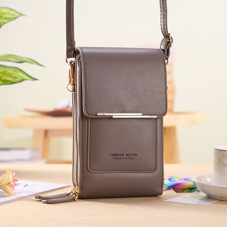 🏆HOT SALE 👜📱 Simple and elegant women's touchscreen crossbody phone wallet