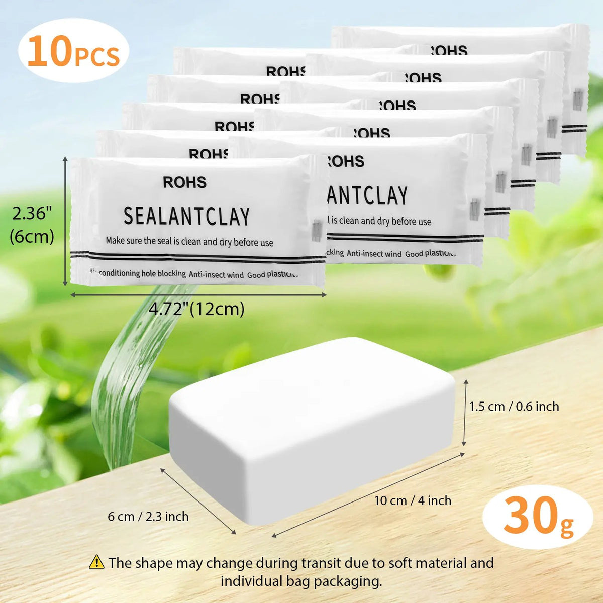 10Pcs Professional Sealant Clay - Waterproof & Anti-Insect Wall Hole Filler Mud