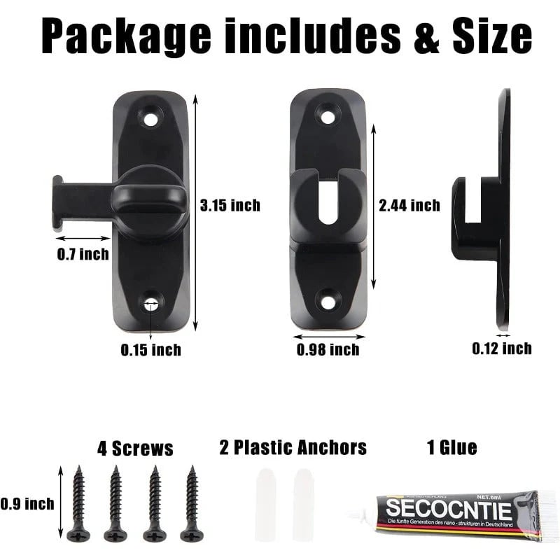 Multi-Angle Sliding Door Lock