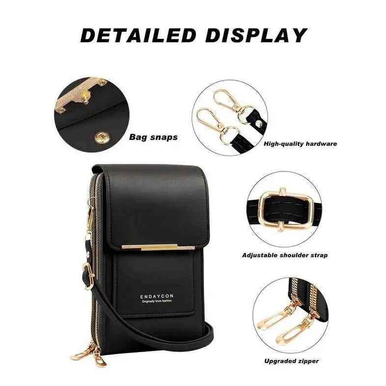🏆HOT SALE 👜📱 Simple and elegant women's touchscreen crossbody phone wallet