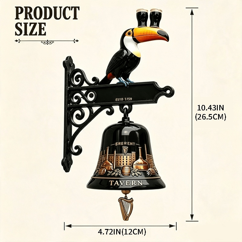 🔥HOT SALE 49% OFF🎉🍺Vintage Celtic Toucan Wall Bell – Classic Tavern Decor For Entry & Home Bar