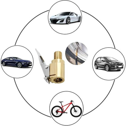 🔥👍Tire Air Chuck with Clip Adapter, No Leakage Tire Chucks for Vehicle Inflator Compressor Pump Connect Accessories Tool