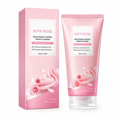 🌹Rose Brightening Gentle Facial Cleanser ✨ Rich Foam Hydrating Daily Face Wash For Morning & Night