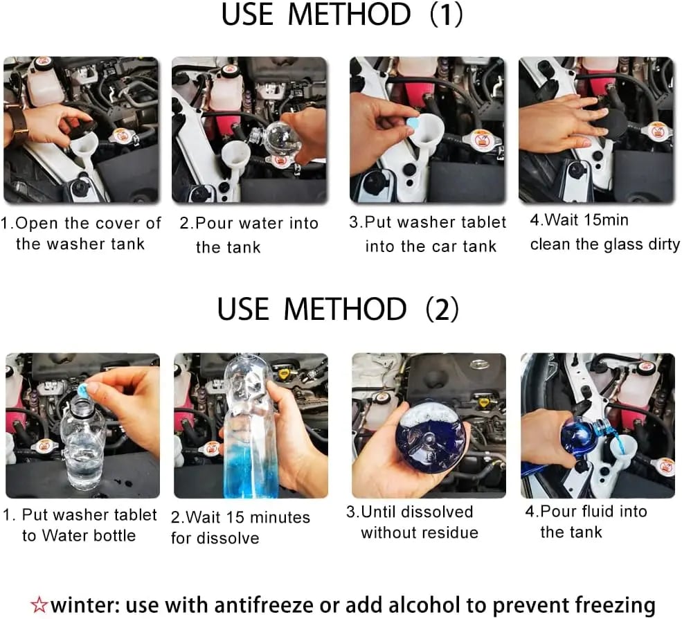 50 Pcs Car Windshield Washer Fluid concentrate Tablets