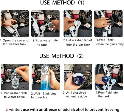 50 Pcs Car Windshield Washer Fluid concentrate Tablets