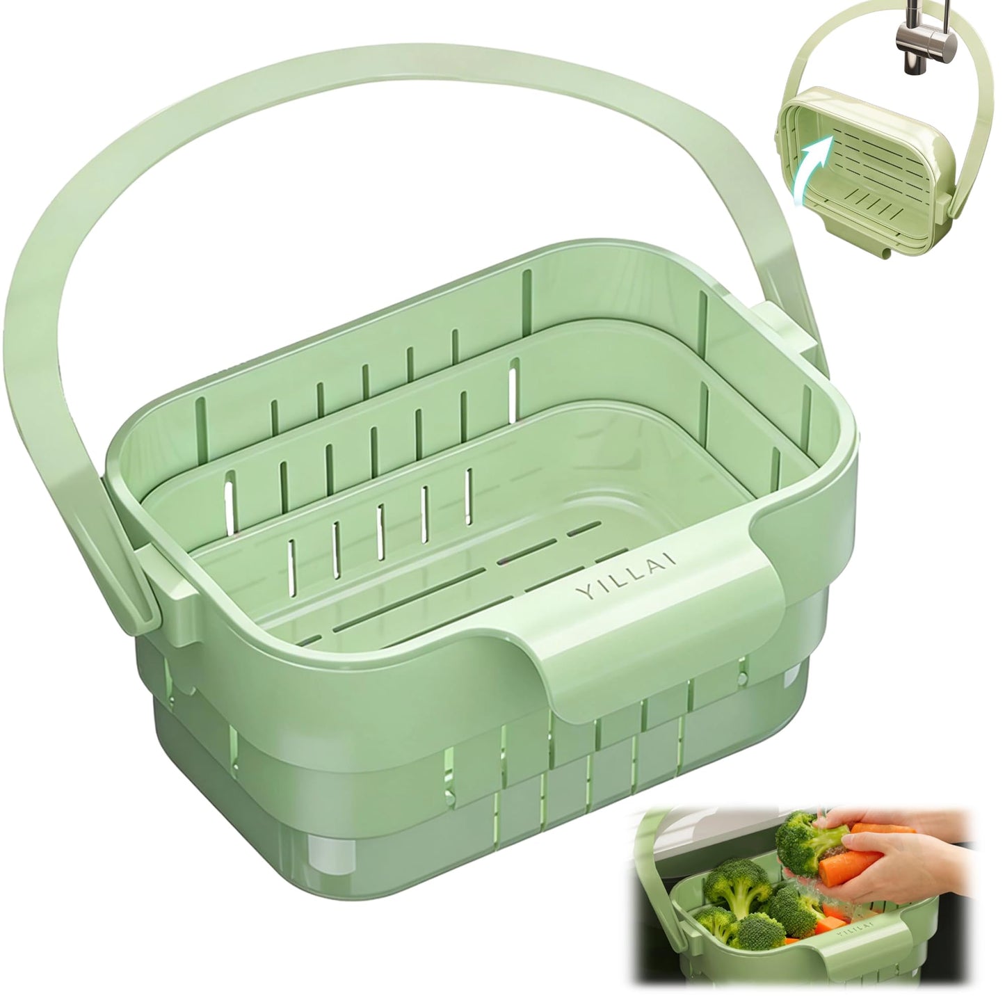 Cesta Colador Plegable para Fregadero de Cocina, Modelo Mejorado 2026