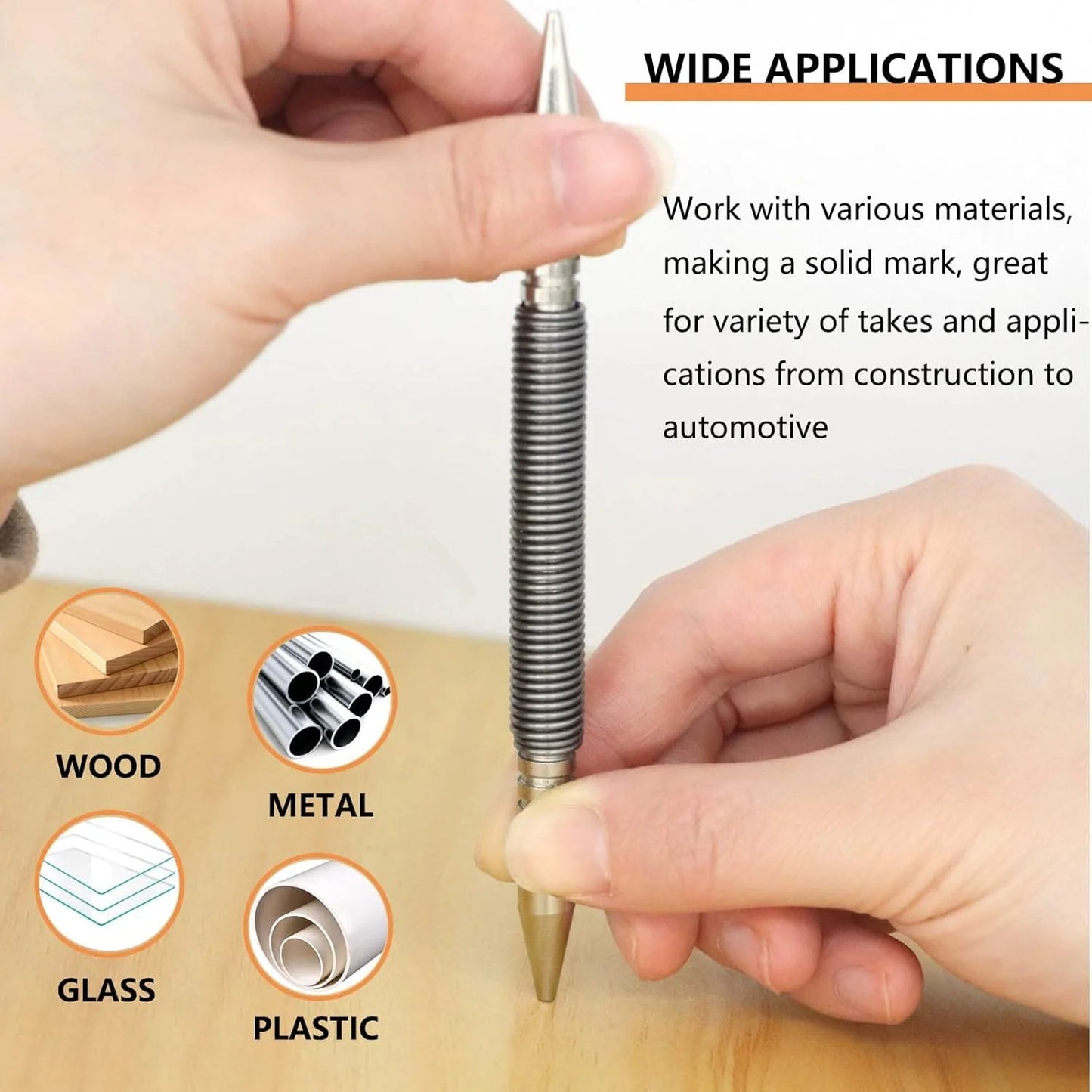 Spring Tool Nail.No more hammering, which can damage Hammerless Nail.
