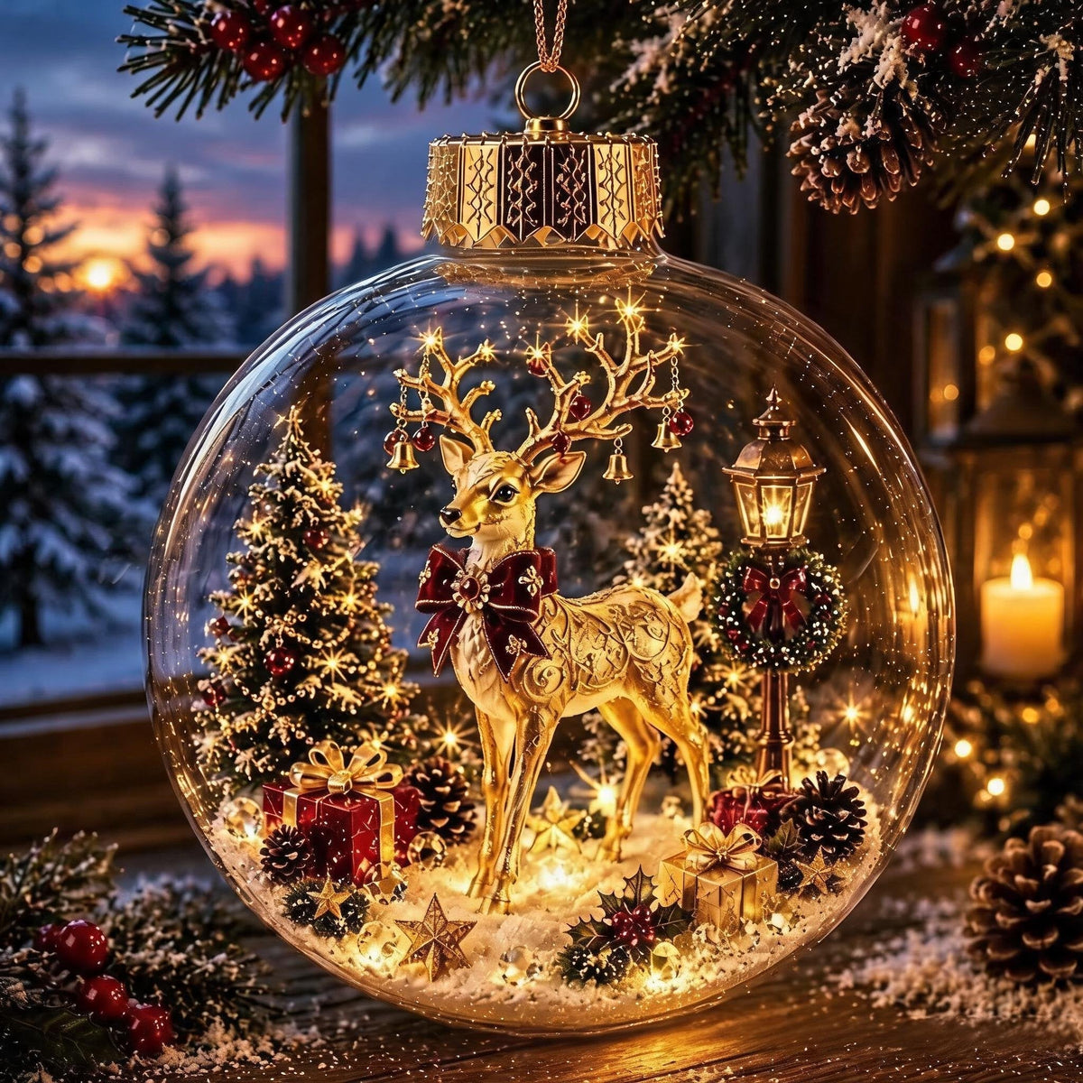 49% OFF This Week Promotions🎉🎉Glowing Christmas Diorama Ornament
