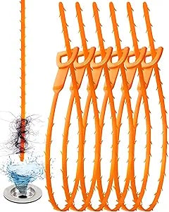 10PCS Hair Clog Remover for Toilet Pipes and Sinks