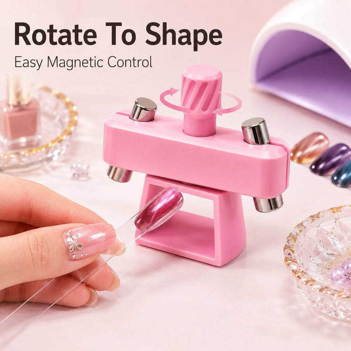 Glass Bead Cat-Eye Nail Magnet Tool | 3D Cat-Eye Manicure Tool