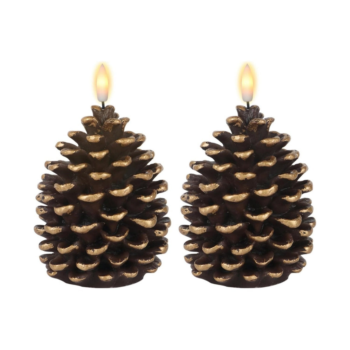 🎅2026 Christmas Promos🔥Flameless Pinecone Candles Battery Operated