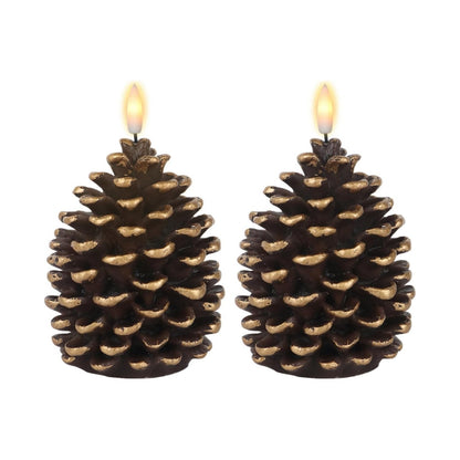 🎅2026 Christmas Promos🔥Flameless Pinecone Candles Battery Operated