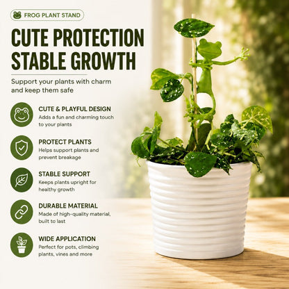 Soportes decorativos para plantas con forma de rana