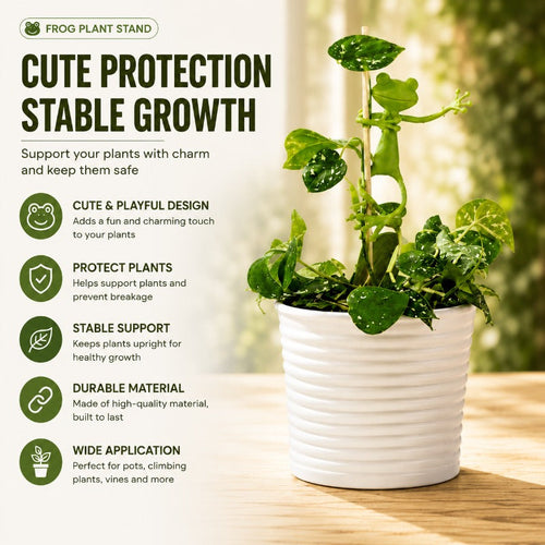 Soportes decorativos para plantas con forma de rana