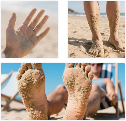 🏝️Beach Sand Remover Powder Bag – Talc-Free Natural Beach Essential🧴