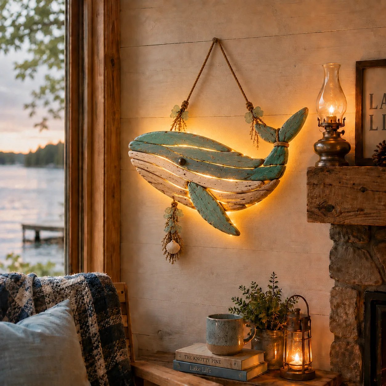 Handcrafted LED Coastal Fish Wall Art