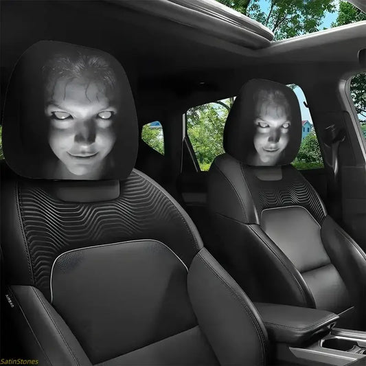 👿🔥 GM-Compatible Washable Cotton Car Seat Headrest Covers 2-Pcs