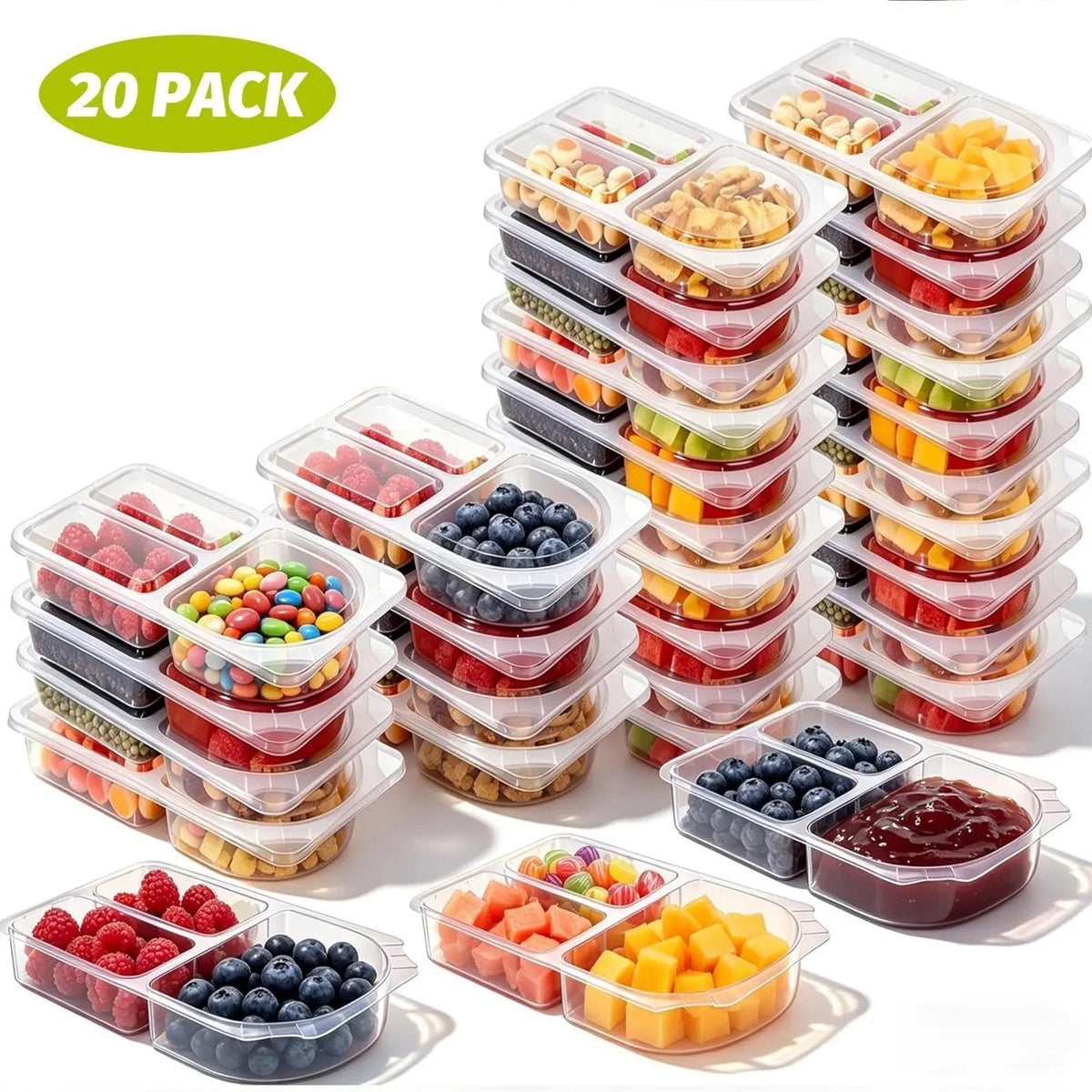 40  sets Reusable Snack Containers