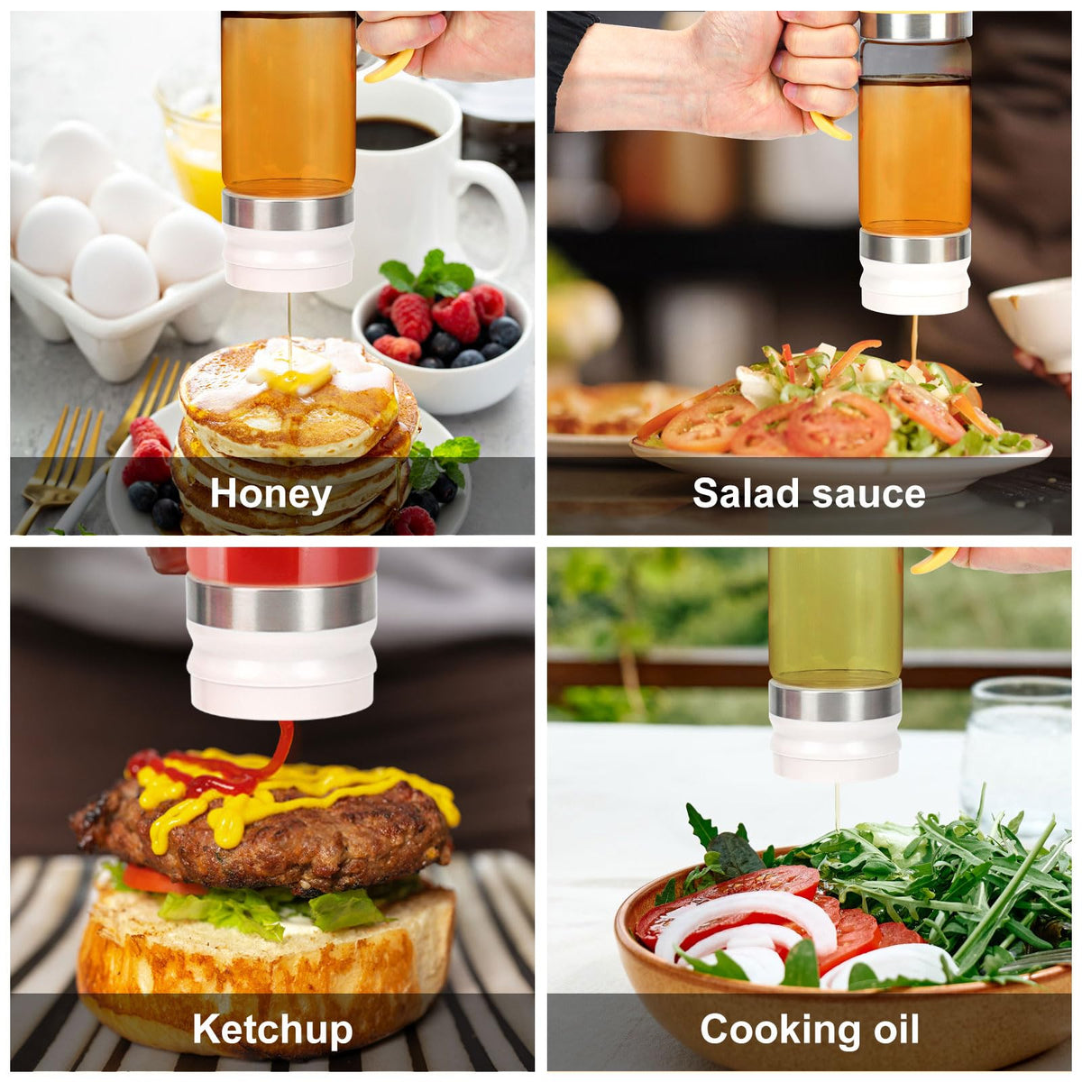 🍯12oz No-Drip Glass Honey & Syrup Dispenser – Mess-Free, Easy Pour & Perfect for Kitchen & Breakfast  ✨ 🍽️