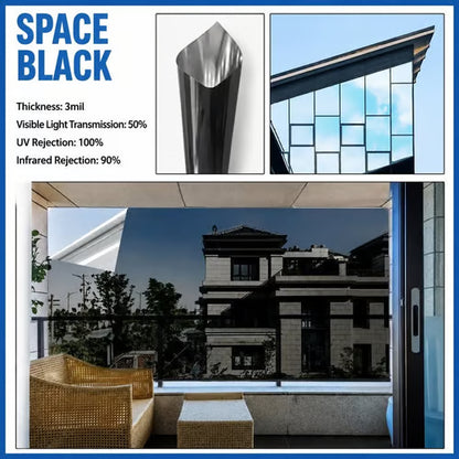 ☀️ One-Way Mirror Window Film – Heat Control & UV Protection