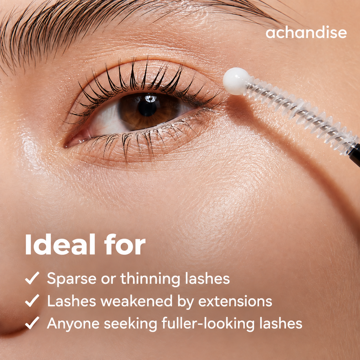 Eyelash base natural three-dimensional eyelash care solution