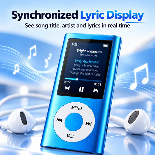 1.8' Color Screen MP3 MP4 Player | Lossless HiFi Audio + FM Radio & Recorder