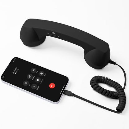 ☎️ Auricular de teléfono retro con interfaz tipo C 📞