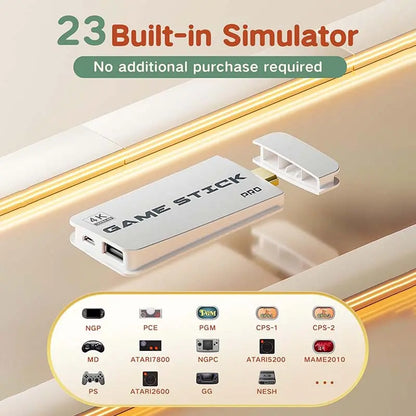 La consola de juegos retro de 2026 es compatible con videojuegos clásicos 4K HDMI, tiene 23 emuladores integrados y cuenta con más de 40.000 juegos. Es una consola plug-and-play equipada con un controlador dual mejorado.