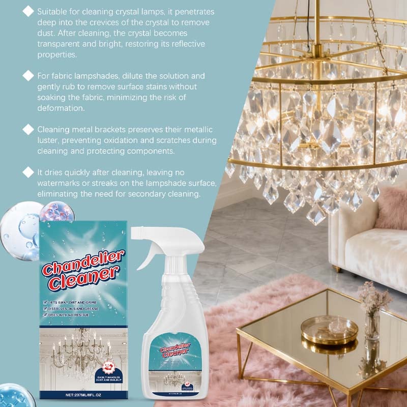 💡49% OFF🧼 Light Fixture Cleaning Spray | Powerful stain removal · Safe for all materials with no residue · Protects metal from oxidation · Suitable for chandeliers and decorative lights