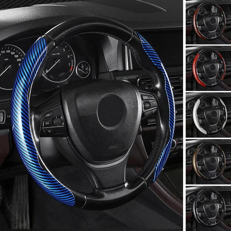 🎉Non-Slip Half Cover Car Steering Wheel Protector | Easy Clip On Installation