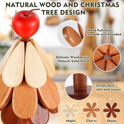 🌲Natural Wooden Tree Trivets