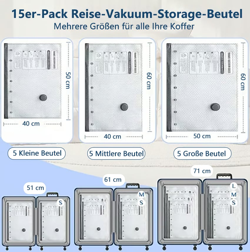 🔥Reise-Vakuum-Kompressionsbeutel-Set(Mit Kompressor)