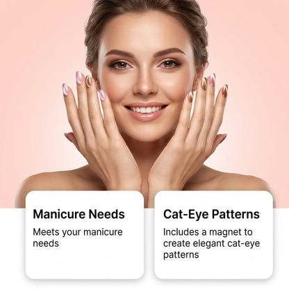 💅✨Cat‑Eye Gel Nail Polish Pen Set Magnetic Cat Eye Gel Pen 5‑Color Kit UV Curing Home Manicure Tools