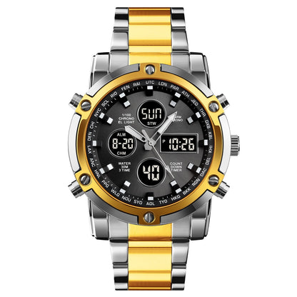 Reloj Militar Impermeable para Hombre – Analógico-Digital, Acero Inoxidable y Resistente a los Golpes 🛡️