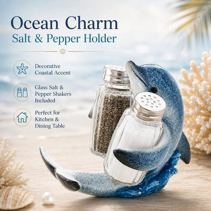 🔥HOT SALE🔥Coastal Animal Salt & Pepper Shaker Holder Set