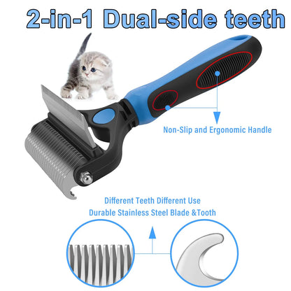 ⏰🔥 Professional Pet Shedding Comb – Effectively Removes Loose Hair 🐾✅