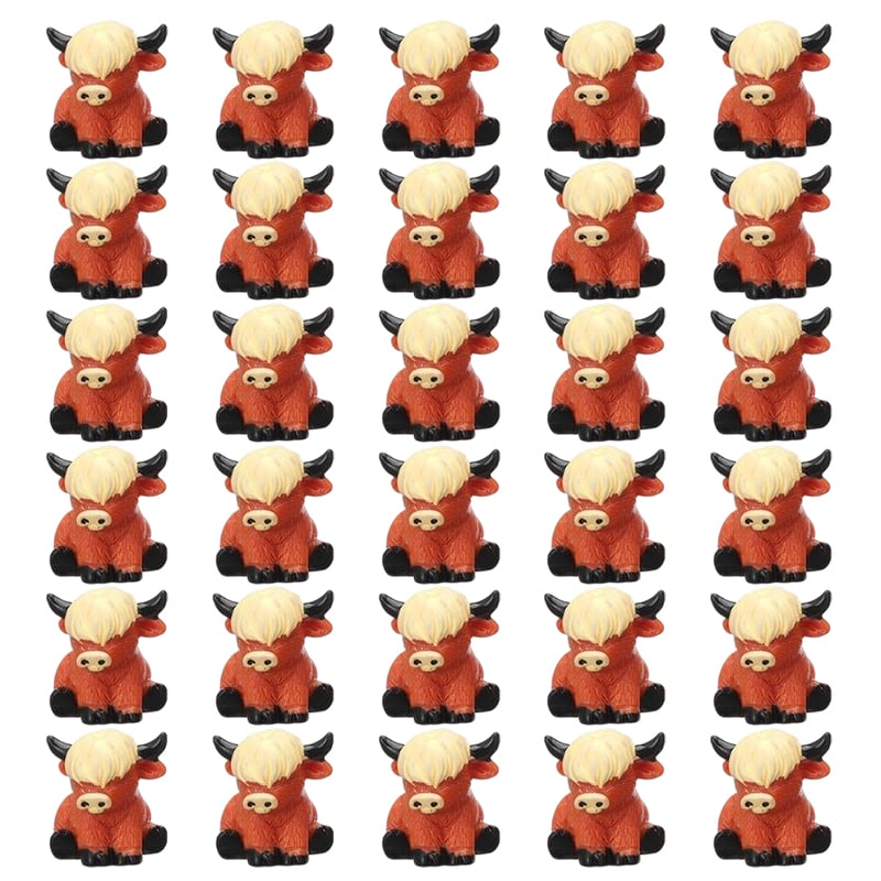 🐂🥚 Easter Mini Highland Cow Figurines