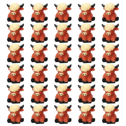 🐂🥚 Easter Mini Highland Cow Figurines