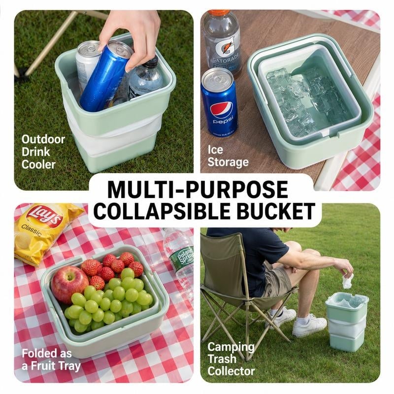 🚗Collapsible Car Trash Can with Hidden Trash Bag Storage