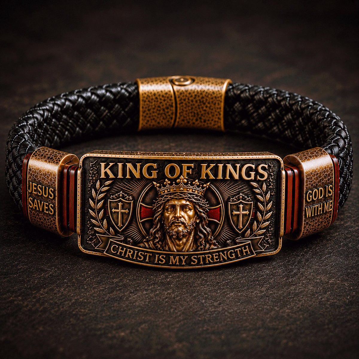 💯✝️ King of Kings Faith Bracelet – Adjustable Christian Wristband Gift
