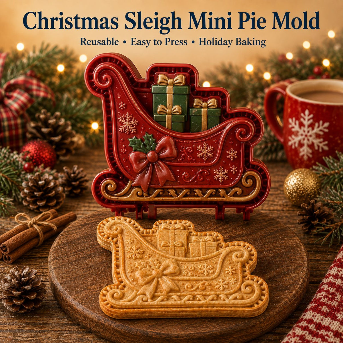 🔥Only $7.99 Last Day Promotion!✨ 🎄16-Design Christmas Mini Pie Mold Collection 🥧