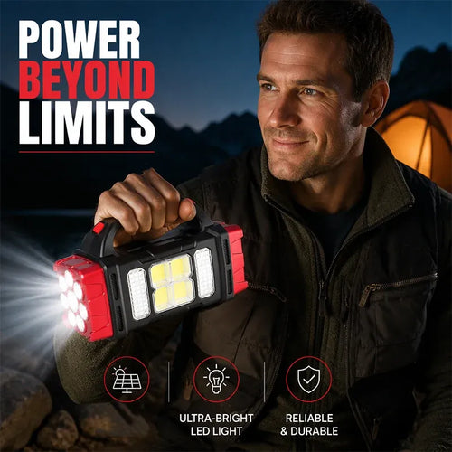 📢📢50% OFF !! ⏰Waterproof, impact-resistant, and bright enough to light up the whole campsite. 🔦Handheld solar flashlight